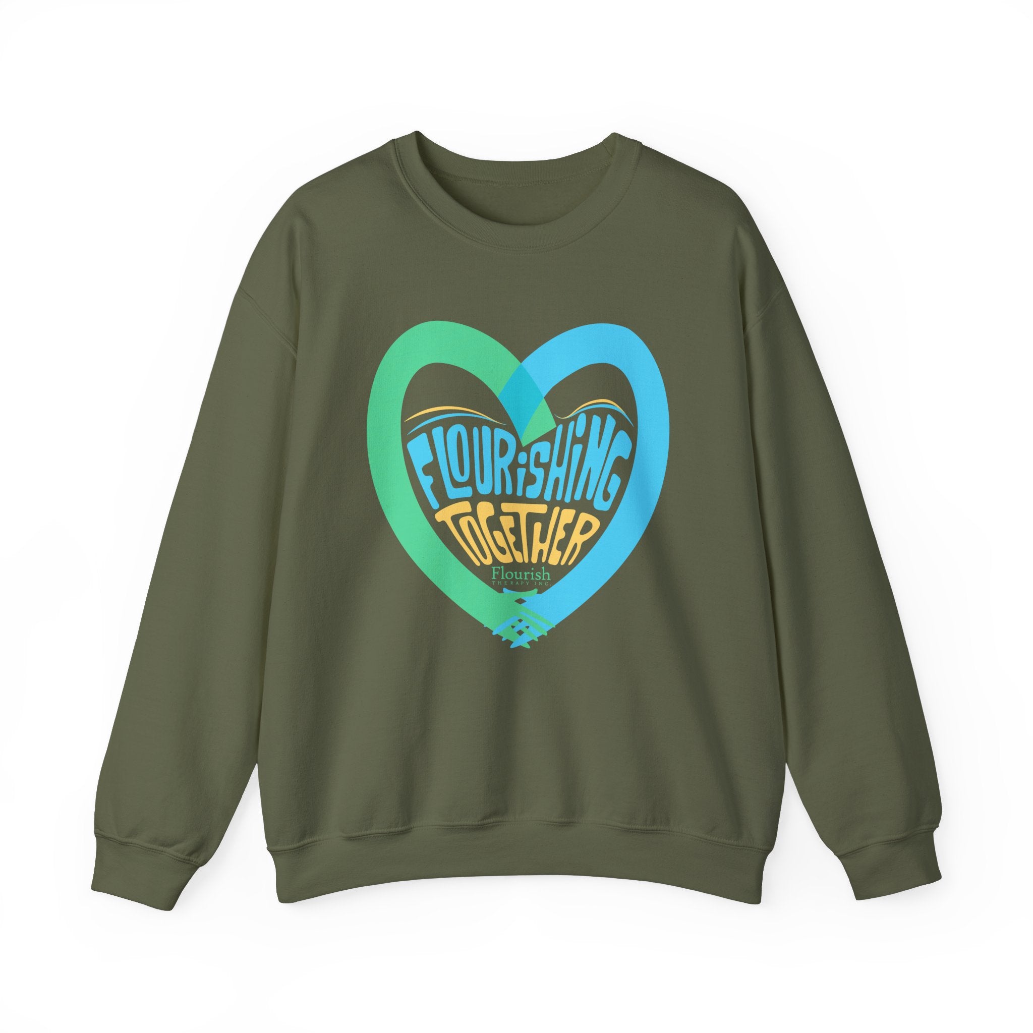 Heart Hands Flourishing Together Sweatshirt - Flourish Therapy Collection